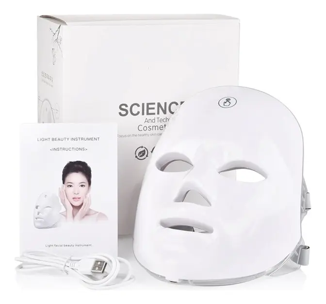 Máscara Led 7 Cores Tratamento Facial